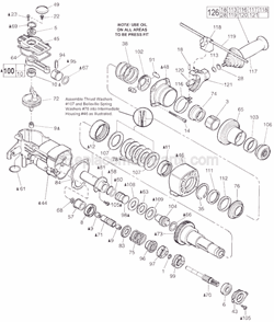 Page B Diagram and Parts List for 5346-28 SER A62A Milwaukee Demolition Hammer