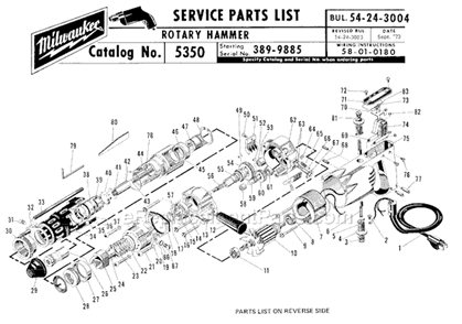 Part Location Diagram of 38-50-5006 Milwaukee Chuck Spindle