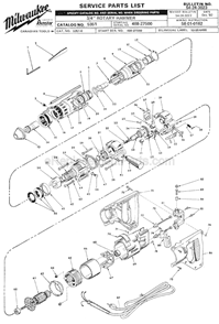 Part Location Diagram of 12-99-0050 Milwaukee Nameplate