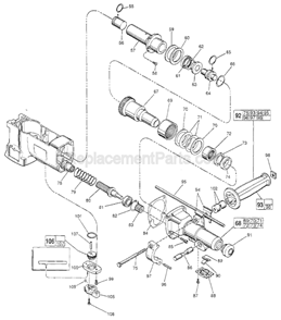 Page B Diagram and Parts List for 5352 SER 779-6791 Milwaukee Demolition Hammer