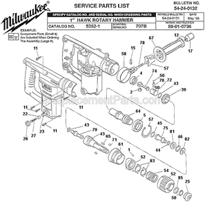 Part Location Diagram of 44-82-0135 Milwaukee Ram