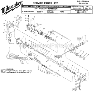 Part Location Diagram of 40-50-8490 Milwaukee Spring