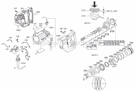 Part Location Diagram of 23-66-0034 Milwaukee Switch