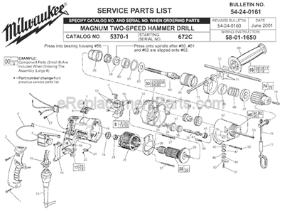 Part Location Diagram of 44-84-0295 Milwaukee Ratchet