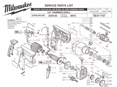 Part Location Diagram of 44-90-4505 Milwaukee Shift Ring