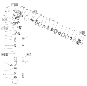 Fig-0 Diagram and Parts List for 2476-20 M49A Milwaukee Nibbler & Shears