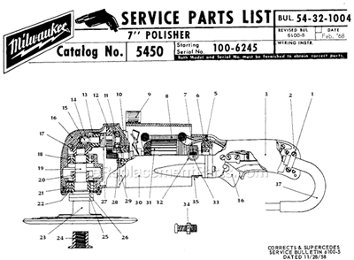 Part Location Diagram of 45-88-8465 Milwaukee Spindle Washer