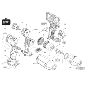 Fig-0 Diagram and Parts List for 2754-20 G77A Milwaukee Impact Driver