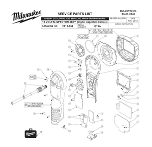 Fig-0 Diagram and Parts List for 2313-059 E19A Milwaukee Miscellaneous