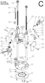 Page C Diagram and Parts List for 5615-29 SER 279B Milwaukee Router
