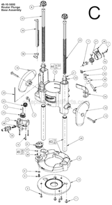 Page C Diagram and Parts List for 5616-20 SER A19A Milwaukee Router