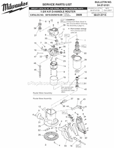 Part Location Diagram of 44-52-0681 Milwaukee Grip Black