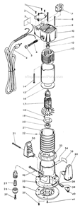 Page A Diagram and Parts List for 5650 SER 452-19550 Milwaukee Router