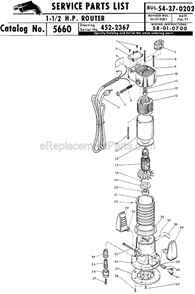Part Location Diagram of 44-40-0375 Milwaukee Collet Nut