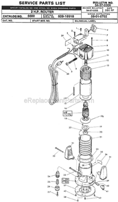 Page A Diagram and Parts List for 5680 SER 608-18918 Milwaukee Router