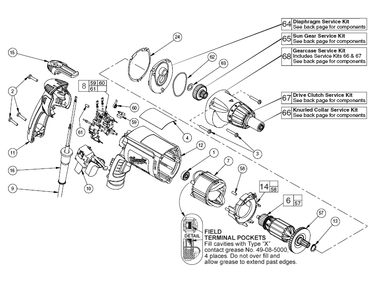 Fig-0 Diagram and Parts List for 6780-20  Milwaukee Electric Drill