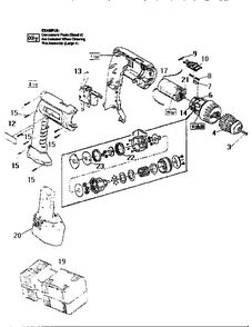 Unit Diagram and Parts List for 04011 784 B Milwaukee Drill