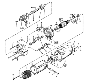 Fig-0 Diagram and Parts List for 4262-50 502A Milwaukee Electric Drill