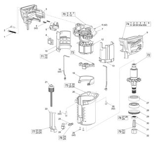 Fig-0 Diagram and Parts List for 2723-20 K91A Milwaukee Router