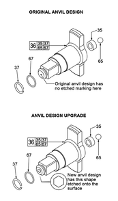 Fig-1 Diagram and Parts List for 2651-059 D68B Milwaukee Impact Driver