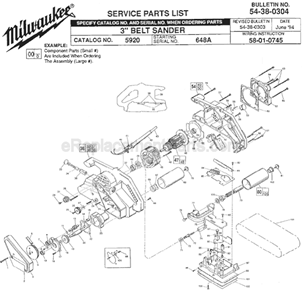 Part Location Diagram of 28-14-1500 Milwaukee Gearcase