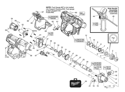 Fig-0 Diagram and Parts List for 2416-059 F02A Milwaukee Hammer Drill