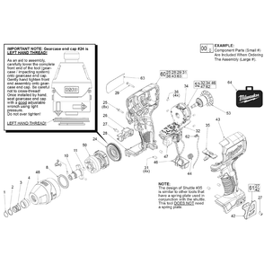 Fig-0 Diagram and Parts List for 2750-22CT G41A Milwaukee Impact Driver