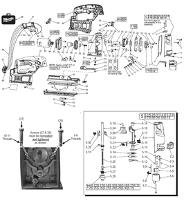 Fig-0 Diagram and Parts List for 2645-20  Milwaukee Saw
