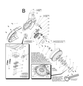 Fig-2 Diagram and Parts List for 6232-21 D51B Milwaukee Saw