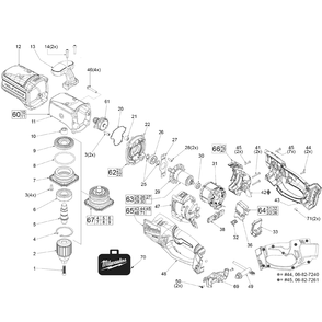 Fig-0 Diagram and Parts List for 2707-22 G02A Milwaukee Miscellaneous
