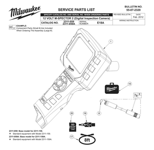 Fig-0 Diagram and Parts List for 2311-059A E18A Milwaukee Miscellaneous