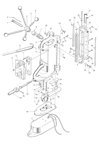 Fig-0 Diagram and Parts List for 4203  Milwaukee Drill Press