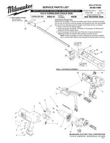 Fig-0 Diagram and Parts List for 6562-21 A63B Milwaukee Miscellaneous
