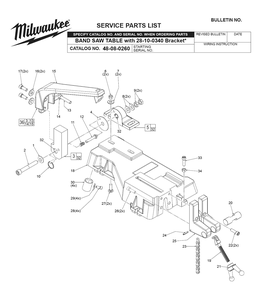 Fig-0 Diagram and Parts List for 48-08-0260 28-10-0340 Milwaukee Saw