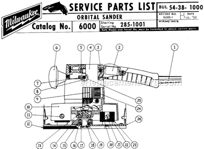 Part Location Diagram of 28-20-3531 Milwaukee Handle Cover