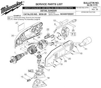 Part Location Diagram of 45-88-7380 Milwaukee Felt Ring