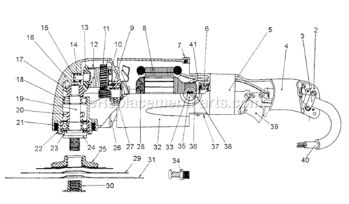 Page A Diagram and Parts List for 6060-8 SER 154-2160 Milwaukee Sander Polisher