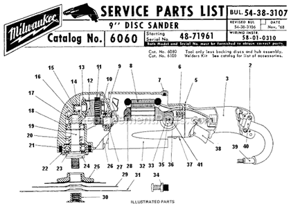 Part Location Diagram of 14-46-0800 Milwaukee Motor Housing