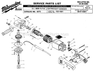 Part Location Diagram of 12-20-0280 Milwaukee Service Nameplate Kit