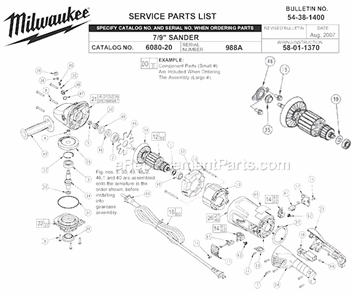 Part Location Diagram of 42-96-0145 Milwaukee Bearing Cup