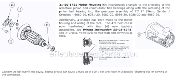 Page B Diagram and Parts List for 6086-20 SER 991C Milwaukee Sander Grinder