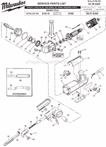 Page A Diagram and Parts List for 6101-6 SER 878E Milwaukee Bandfile