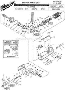Part Location Diagram of 49-15-0310 Milwaukee Side Handle