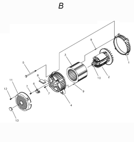 Fig-1 Diagram and Parts List for 4970-24  Milwaukee Generator