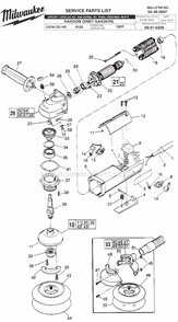 Page A Diagram and Parts List for 6125 SER 787F Milwaukee Orbital or Palm Sander