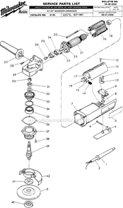 Part Location Diagram of 49-05-0050 Milwaukee Flange Nut