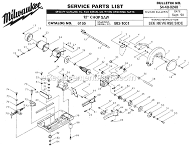 Part Location Diagram of 05-90-0175 Milwaukee Spring LockWasher (10 pcs.)