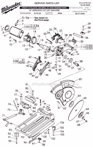 Part Location Diagram of 44-76-0102 Milwaukee Cord Shell