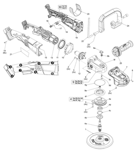 Fig-0 Diagram and Parts List for 2738-20 H15A Milwaukee Sander Polisher