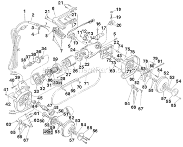 Page A Diagram and Parts List for 6230 SER 678C Milwaukee Band Saw